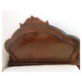 Vintage Single Bed with Fancy Crown Head Board, Foot Board, Rails, Mattress, Box Spring & Bedding
