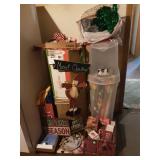 Large Lot Of Christmas Decor, Tree, Wrap