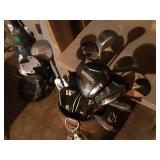 Assorted Golf Clubs With Bag