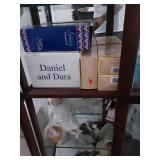 Lighted 2-Door Glass Doll Display Case  & Collection Of Dolls Many With Original Boxes 78x48x14