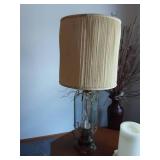 Pair Of Glass Lamps With Shades