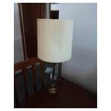 Pair Of Glass Lamps With Shades