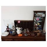 Wood Stool & Wood Shelf