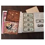Collection Of Buttons & $2.00 Bills