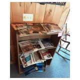Book Shelf With Old Magazines