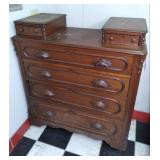 4 drawer vintage dresser with 2 sma...