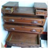 4 drawer vintage dresser with 2 sma...