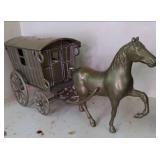 Vintage bread box, metal lantern, a...