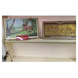 Budweiser lighted sign19"x13" and 1...