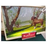 Budweiser lighted sign19"x13" and 1...