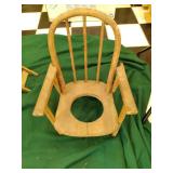 vintage ironing board and potty cha...