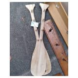 multiple wood coat rack shelving, a...