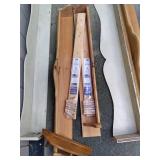 multiple wood coat rack shelving, a...