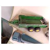 vintage toy trucks, including John ...