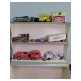 vintage metal trucks Fisher Price b...