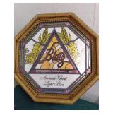 Blatz light metal sign and raised B...