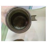 2 metal holders, one vintage spitoo...