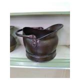 2 metal holders, one vintage spitoo...