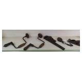 vintage handrails and wrench, pully...