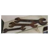 vintage wood toolbox wrenches see p...