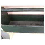 vintage wood toolbox wrenches see p...