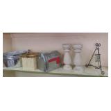 metal small mailbox Middleton ceram...