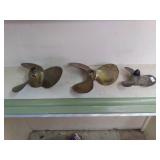 2 brass, one unknown vintage boat p...