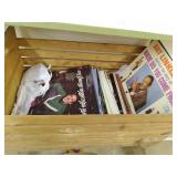 2 vintage crates, lantern, gas, & o...