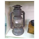 2 vintage crates, lantern, gas, & o...