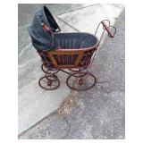 vintage kids buggy with metal frame...