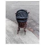 vintage kids buggy with metal frame...