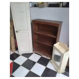 3 vintage furniture items. medicine...