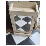 3 vintage furniture items. medicine...