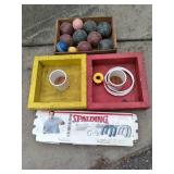Bocce ball, washer toss, and horses...
