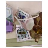 Large lot of home decor, Tea set, g...