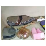 Large lot of home decor, Tea set, g...