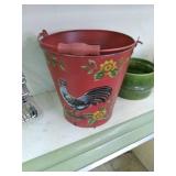 large lot of vintage items in tote...