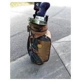 personalized golf bag full of clubs...