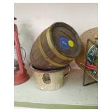 Metal tub fill of vintage items, Mo...