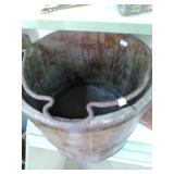 Vintage bucket, and other cat iron ...