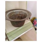 Vintage bucket, and other cat iron ...