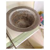 Vintage bucket, and other cat iron ...
