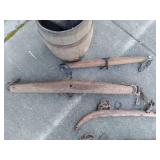 vintage tub full of farm implementa...