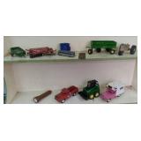 vintage metal toys, and trucks. inc...