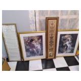 4 framed art pieces *See photos*...