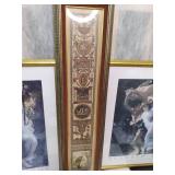 4 framed art pieces *See photos*...