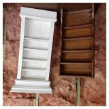 5 tier white painted vintage shelf ...