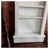 5 tier white painted vintage shelf ...