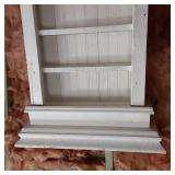 5 tier white painted vintage shelf ...