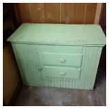Green Wooden Vintage Buffet with 2 ...